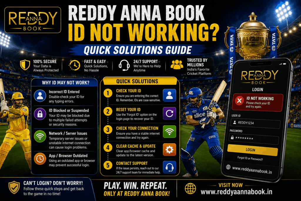 Reddy Anna Book ID Not Working