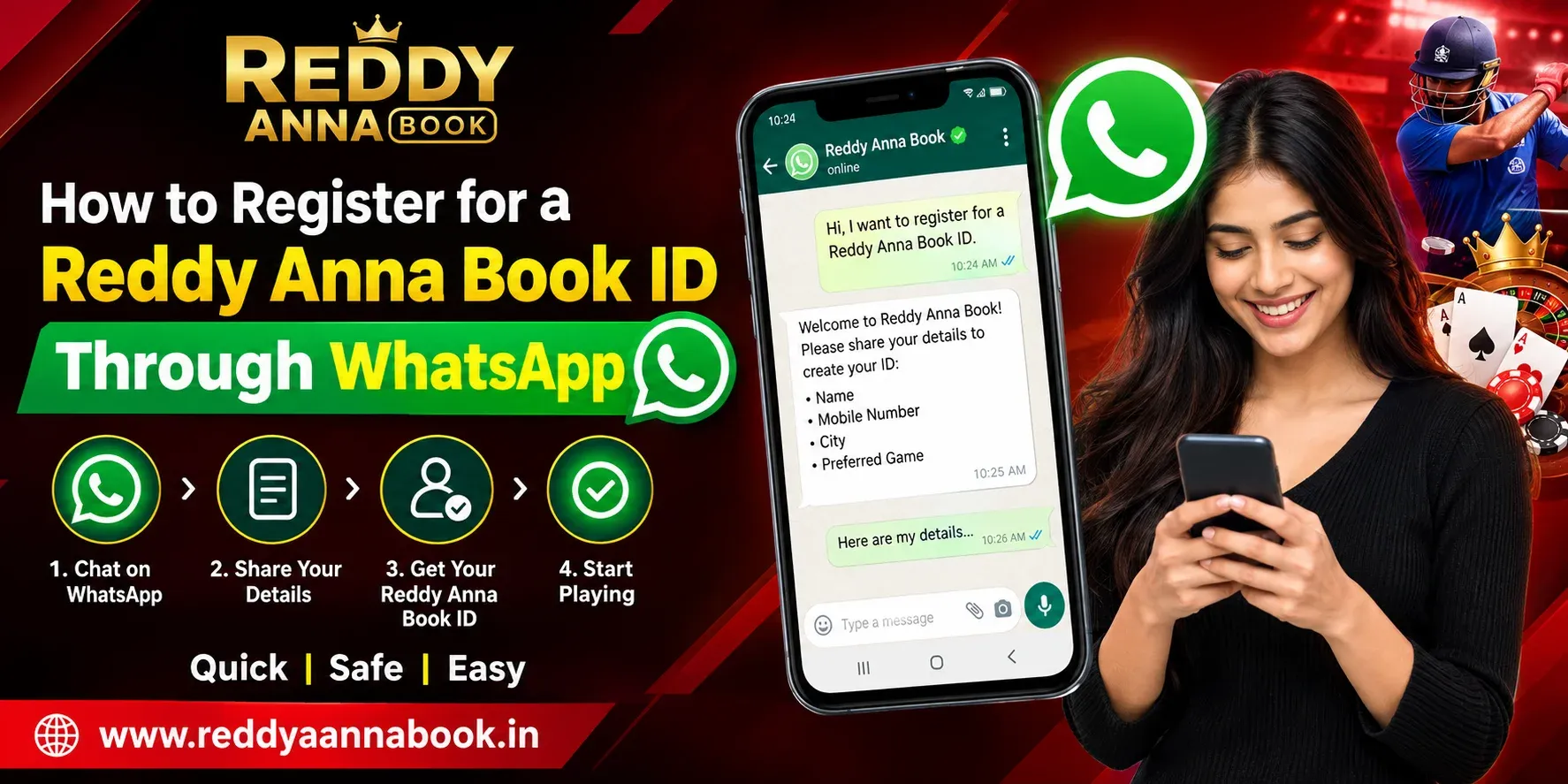How to Sign Up for a Reddy Anna Book ID Through WhatsApp